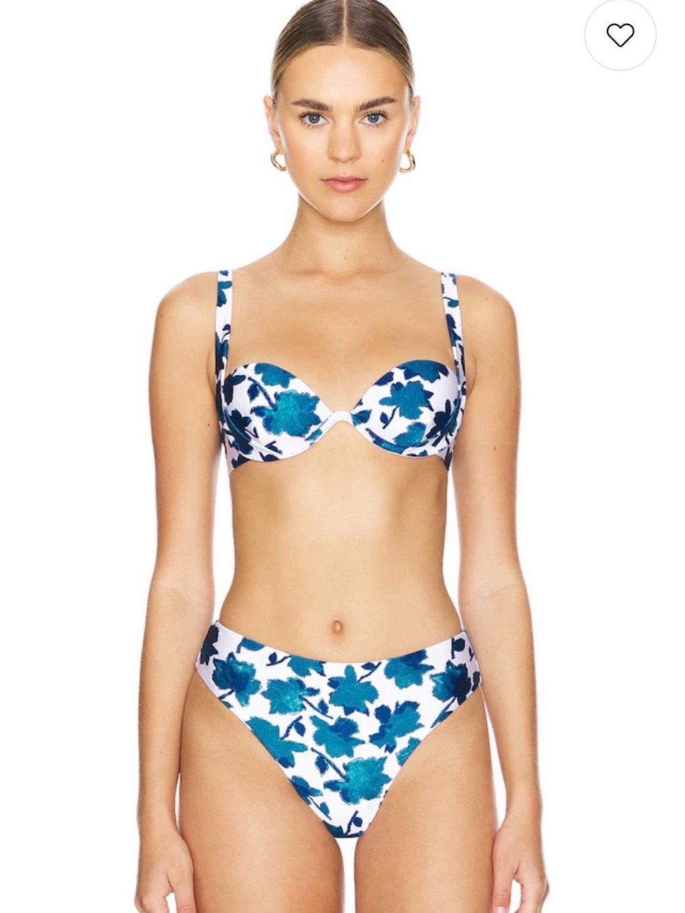 Onia Annalise Bikini top and Onia Lana bottom in Blue and White - Women Swim